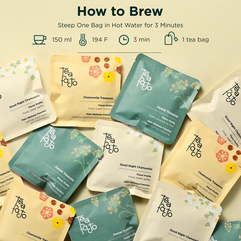 Tea Facto Detox Chamomile Tea Bags - Chamomile Tea Organic