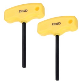 sourcing map 2pcs T-Handle Hex Key Wrench 5mm Metric T-Key Inner Hexagon Wrenches Spanner Repair Tool for Automotive Household Maintenance, Black