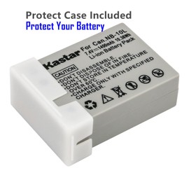 Kastar Battery and Charger for Canon NB-10L, CB-2LC and Canon PowerShot G1 X, PowerShot G15, PowerShot G16, PowerShot SX40 HS, PowerShot SX50 HS, PowerShot SX60 HS Digital Cameras