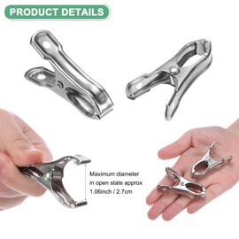 M METERXITY 120-Pack Greenhouse Clamps, Stainless Steel Greenhouse Film Clamps Shading Net Rod Clip Max Dia 2.17 Inch for Garden Net/Row Cover/Greenhouse Plastic Sheeting [Silver]