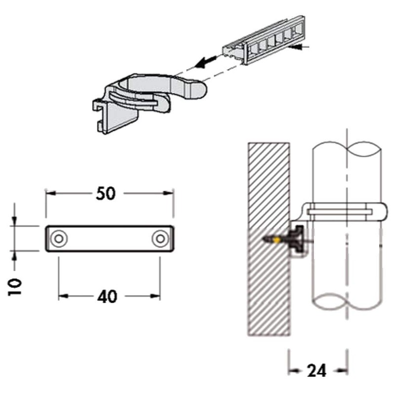 Kitchen Cabinet Skirting Base Clip 34mm
