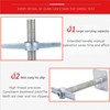 Scaffold 12" Adjustable Leveling Galvanized Screw Jack with Base Plate,