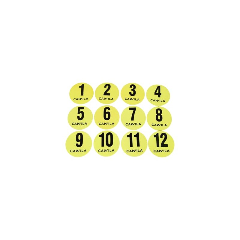 Cawila Floor Marker No. 1-12 Set 12.5 cm Yellow One