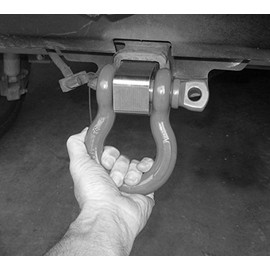The Big One! MEGA Shackle Bracket with 1 inch Black MEGA D-Shackle (Off-Road Recovery)