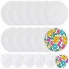 BAOZOON 12 Pcs White Foldable Flying Disc Fans with Bag