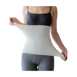 SOWAN Fluffy Silk Belly Wrap, Set of 1 to 2, Women's, Pregnant Women, Maternity Silk, Cotton, Unisex, Made in Japan, Warm, Heat Retention, Sleeping, Pregnancy, Loose, Skin Friendly (Ivory 2 Pack)