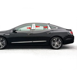 Best for Less For 2017-2020 Buick Lacrosse 6PC Stainless Steel Chrome Pillar Post Trim