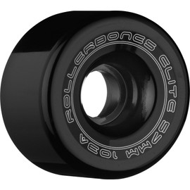 RollerBones Art Elite 103A Competition Roller Skate Wheels (Set of 8), Black, 57mm