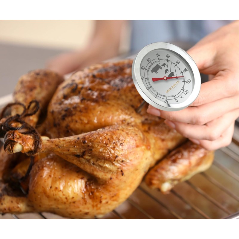 Silk Route Home Meat Thermometer Multi-Purpose Perfectly Cooked Meat Stainless