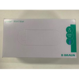 B Braun Vasco Nitrile Gloves, 150 Nitrile Gloves, Size M, Blue
