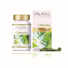 Dr. Koll Organic Chlorella Tablets, 100% Pure, Chlorella Vulgaris Plant Extract, High Dose, Laboratory Tested, Micro Algae from Germany, Natural Dietary Supplement (334 Tablets)