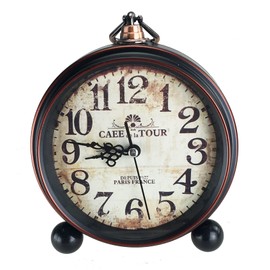 GMMH Desk Clock Nostalgic Antique Vintage Retro Metal Grandfather Clock Design