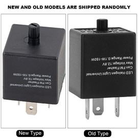 Flasher Relay, Universal 12 V 24 V 3 Pin LED Flasher Relay Adjustable Electronic Flasher Relay Indicator Light Indicator for Car Motorcycle