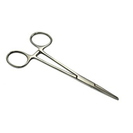 Motanar Professional Stainless Steel Pets Dogs Cats Hemostat Forceps Scissors Ear Hair Clamp Pulling Shears Plier Pet Dog Trimmer Accessories Straight Curved Silver 5.5 Inch (Straight)