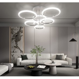 OUQI LED Ceiling Light Fixture Stepless Dimming 2700K-7000K Flush Mount Modern Ceiling Light Close to Ceiling Light 120W 10800LM Ceiling Light with Remote for LivingRoom Bedroom DiningRoom