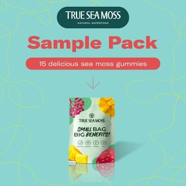 TrueSeaMoss Sample Sea Moss gummies 14 pieces, Great for Kids & Adults, Made in USA Healthcare Dietary  daily multivitamin soy free