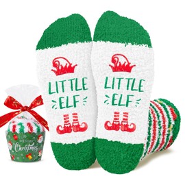 HAPPYPOP Christmas Gift Ideas for Kids - Secret Santa Gifts, Elf Socks for 7-9 Years Old, Christmas Stocking Stuffers