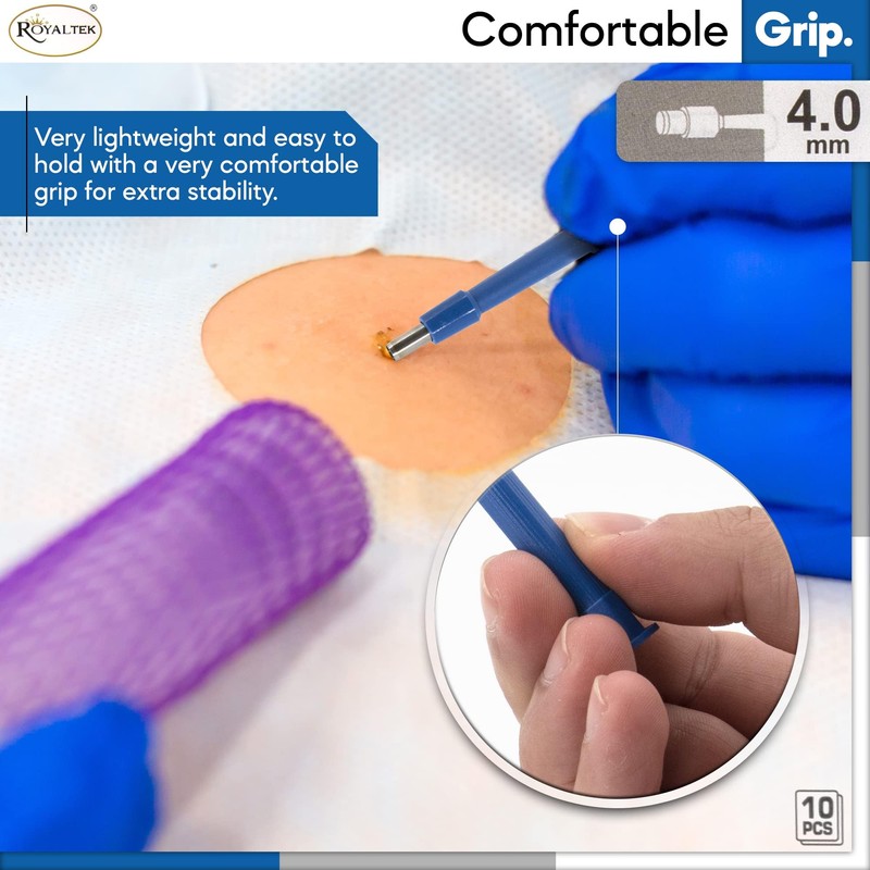 Scientific Labwares Disposable Punch Biopsy with Protective Cap, 4.0mm, Sterile,