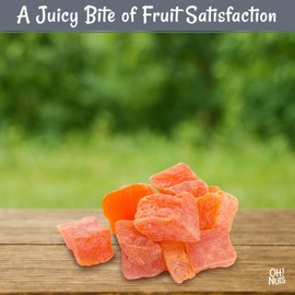 Oh! Nuts Dried Papaya Chunks - 2 lb - Dried Fruit Chunks - Less Sugar Added - Dehydrated Fruit Bites - Packed in New York Zip-Seal Bag for Exceptional Freshness