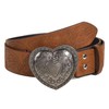 Heart Western Leather Belt for Women Men Star Buckle Waist