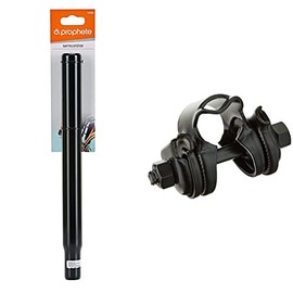 Prophete 6506 Unisex ‚Äì Erwachsene Sattelst√ºtze Stahl, L√§nge: 300mm,√ò27,2mm,Farbe:schwarz,OneSize & 6533 Fahrrad Sattelkloben / Sattelbefestigung - schwarz L