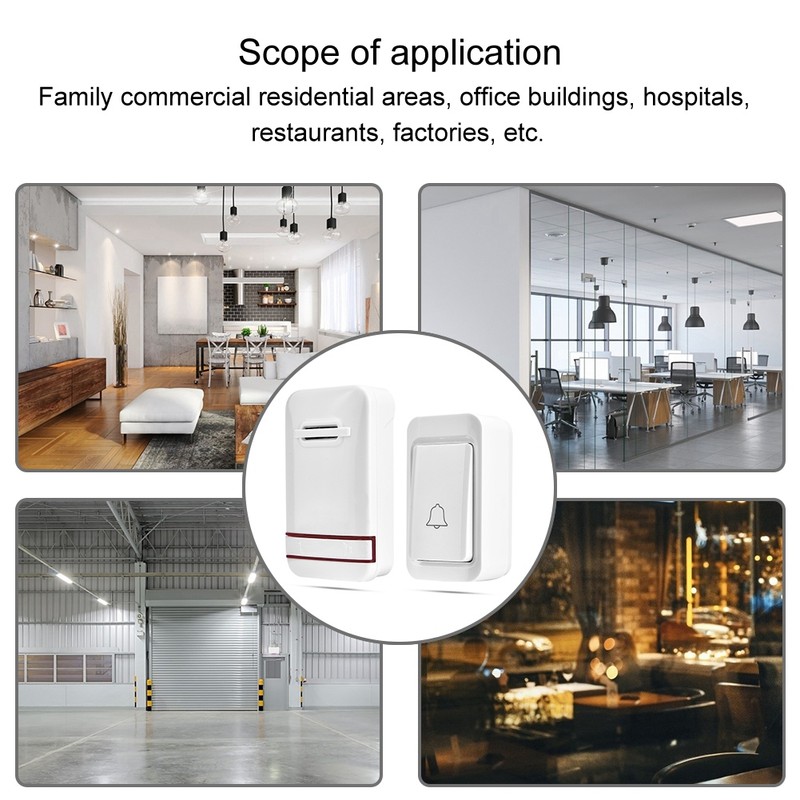 Self Generation Smart Wireless Doorbell Home Waterproof Door Bell Kit