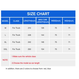 DINGHAO Truck Cover Waterproof All Weather for Automobiles, 6 Layers Outdoor Full Exterior Cover Rain Sun UV Snowproof Protection (Length Up to 250 inch)