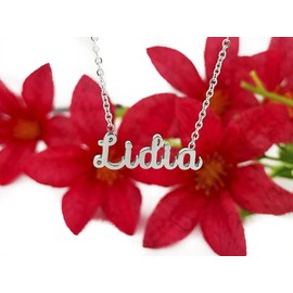 Damen-Halskette mit Namen, Edelstahl, mit Original-Geschenkbox, personalisierter Schmuck für Freunde, Brautpaar Only Faith, standard, Edelstahl, Nicht zutreffend.