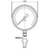 100mm 1,6 Bar Side Entry Manometer Pressure Gauge M20x1,5 +