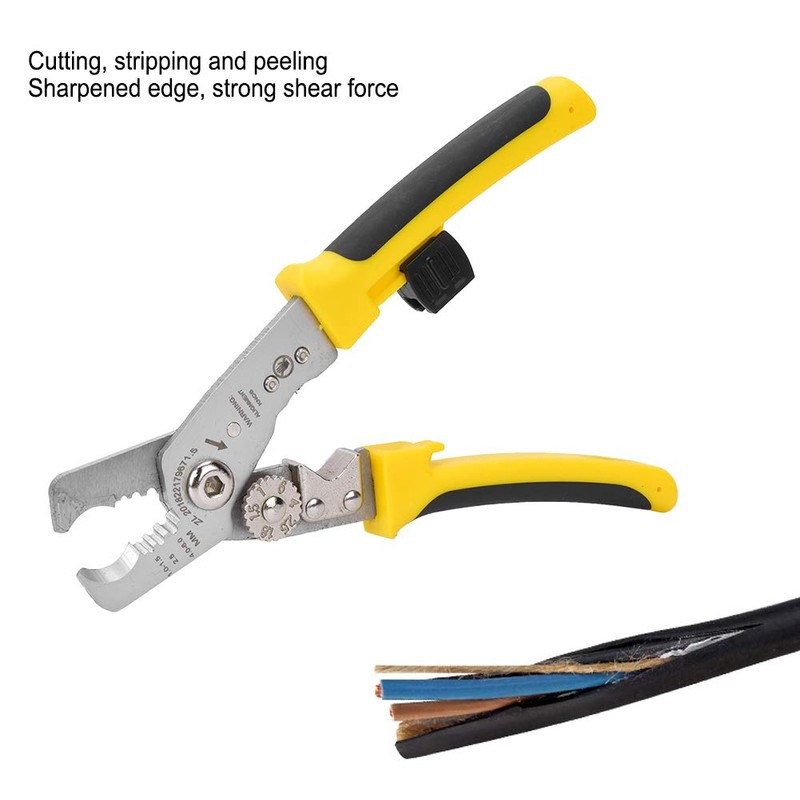Nimomo Multifunctional Wire Stripper, 3-in-1 Cable Cutter, Wire Stripper, Trimming