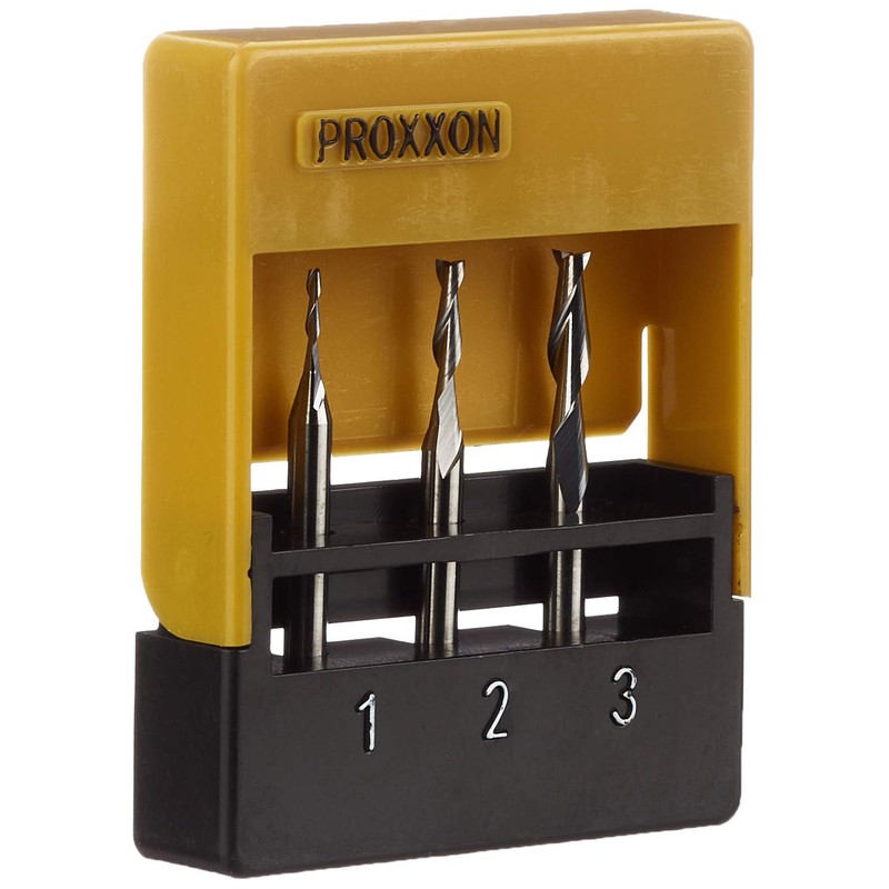 Proxxon 27116 Milling cutters, 3 pcs. (1/32", 5/64", 7/64")