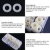 Wolfride 520 Pcs Nylon Washers, Flat Washers, Sealed Washers, M2,