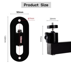 CTXSumTec 7.87" Foldable Projector Wall Mount | Aluminum Alloy | 1/4" Screw Thread | 360° Rotatable | Universal for Mini Projectors, Cameras & DVRs (1/4" Wall Mount)