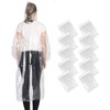 FTXJEHG Disposable Clear Rain Poncho, Pack of 10, One Size