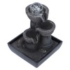 LED Illuminated Tabletop Waterfall Flowing Water Fountains with Ball for