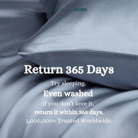 100% Tencel Lyocell 4-Piece Bed Sheet Set – Ultra Soft Silky, Cooling & Moisture-Wicking, Perfect for Hot Sleepers, All Season (Slate Blue, Queen)