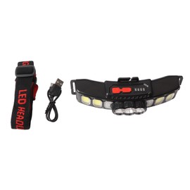 Wave Induction Headlight with Power Display 1200mAh Bright USB Charging Headlamp for Fishing Work