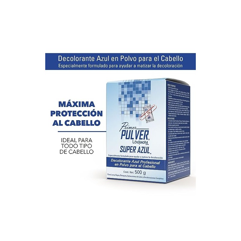 DECOLORANTE PULVER POLVO AZUL LOQUAY