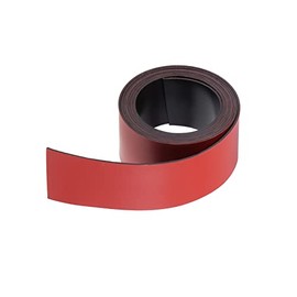 Rebower Dry Erase Magnetic Strip Magnetic Tape Reusable Sticky Magnet Roll Labels, [for Whiteboard and Refrigerator and Craft] -1 Inch x 3.28 Feet/Red