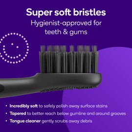 BURST Replacement Heads for Curve Sonic Electric Toothbrush (3 Pack/Black)