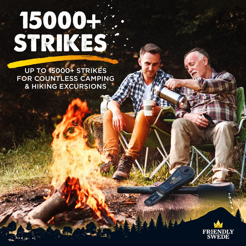 The Friendly Swede Magnesium Alloy Emergency Easy Grip Fire Starter