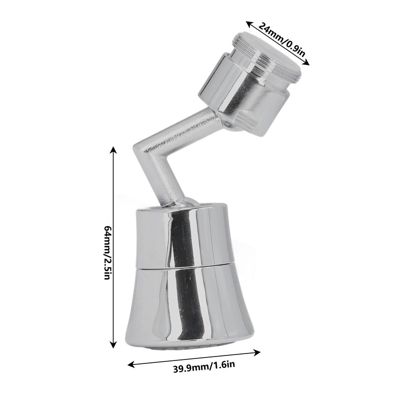 720 Degree Tap Aerator 24mm/0.9in Diameter Big Angle 5 Functions