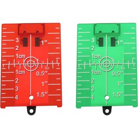 2 unidades de reflectores de nivel láser para pizarra de objetivo, placa de objetivo reflectante para alineación en cruz y medición láser