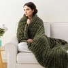 BATTILO HOME Olive Green Faux Fur Throw Blanket for Bed,