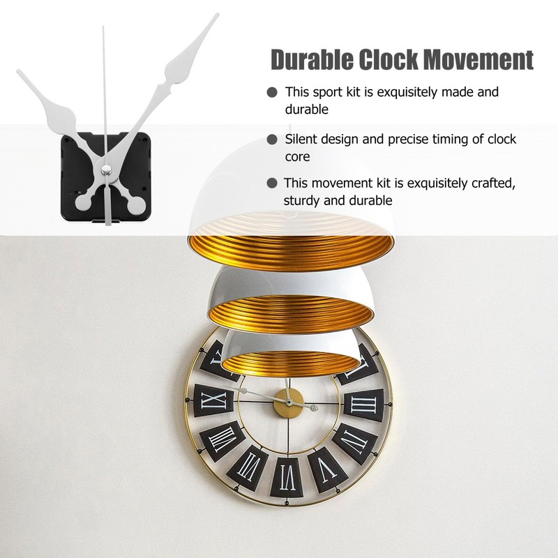 DOITOOL 4Pcs Quartz s Non-Ticking Silent Clock Mechanism with 16