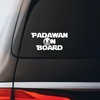SW Padawan On Board Decal Notebook Car Laptop 5.5"x2.5" (White)
