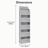 5-Shelf Over Door Hanging Storage Organizer with Large Capacity Pockets,