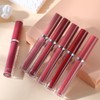 6PCS Lápiz labial mate, lápiz labial antiadherente, lápiz labial hidratante