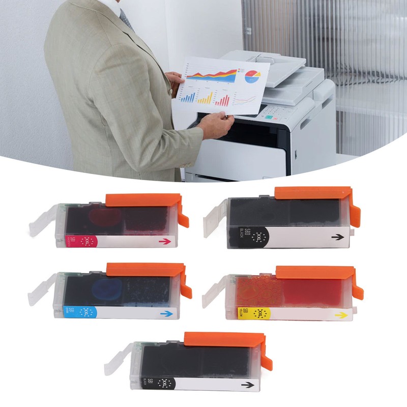 5 Color Printer Ink Cartridge Set Fluent Printing Ink Cartridge