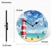 TAHEAT Lighthouse Seagull Ocean Wall Clock, Wooden Battery Operated Clocks,